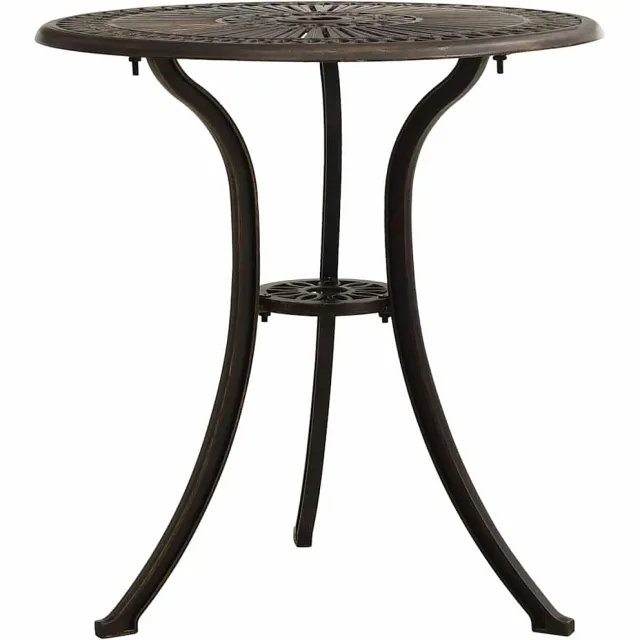 vidaXL Tuintafel 62x62x65 cm gietaluminium bronskleurig Bruin