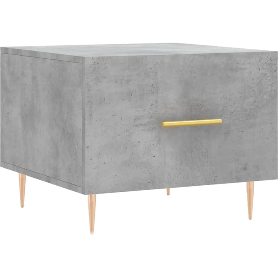 vidaXL Salontafel 50x50x40 cm bewerkt hout betongrijs grijs, foto 3