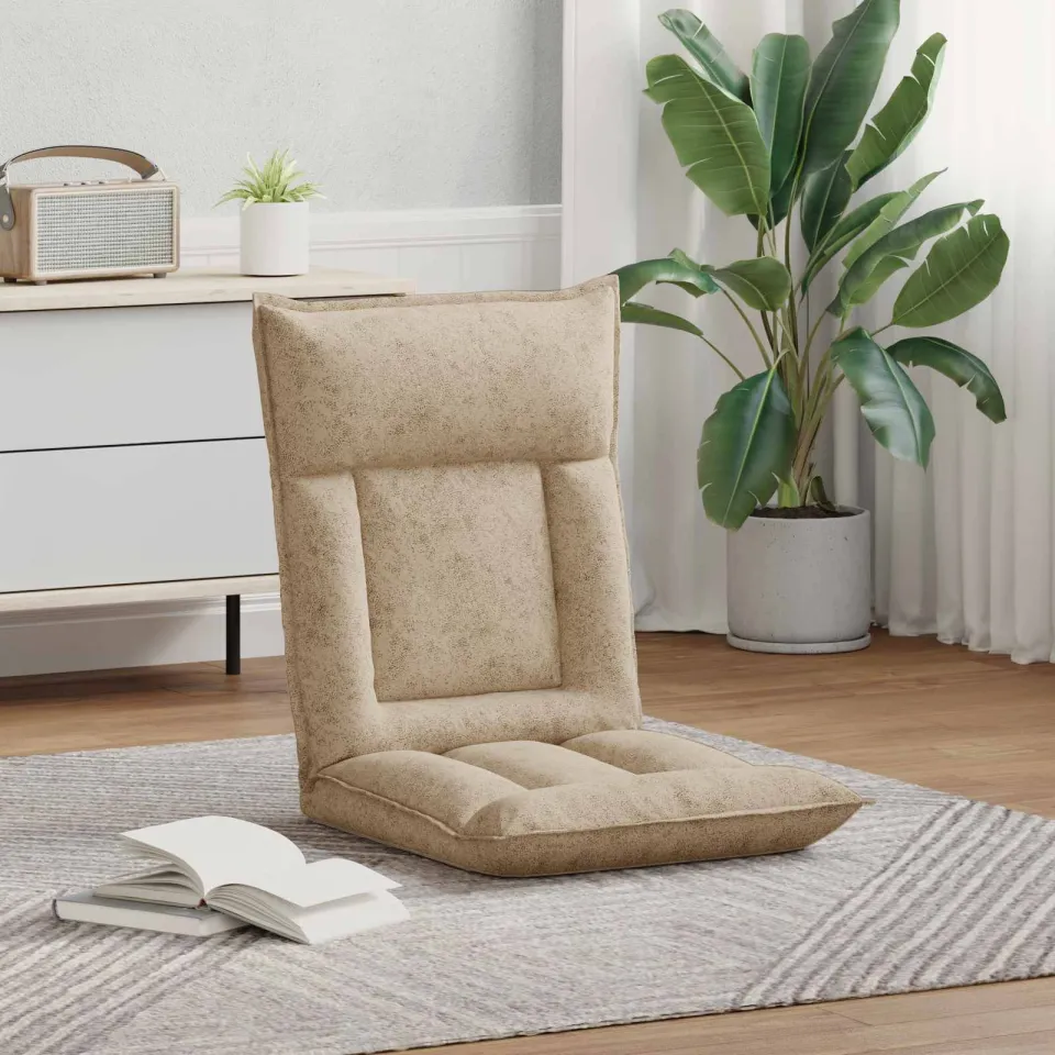 vidaXL Verstelbare vlo stoelen Lichtgrijs Stof, foto 3