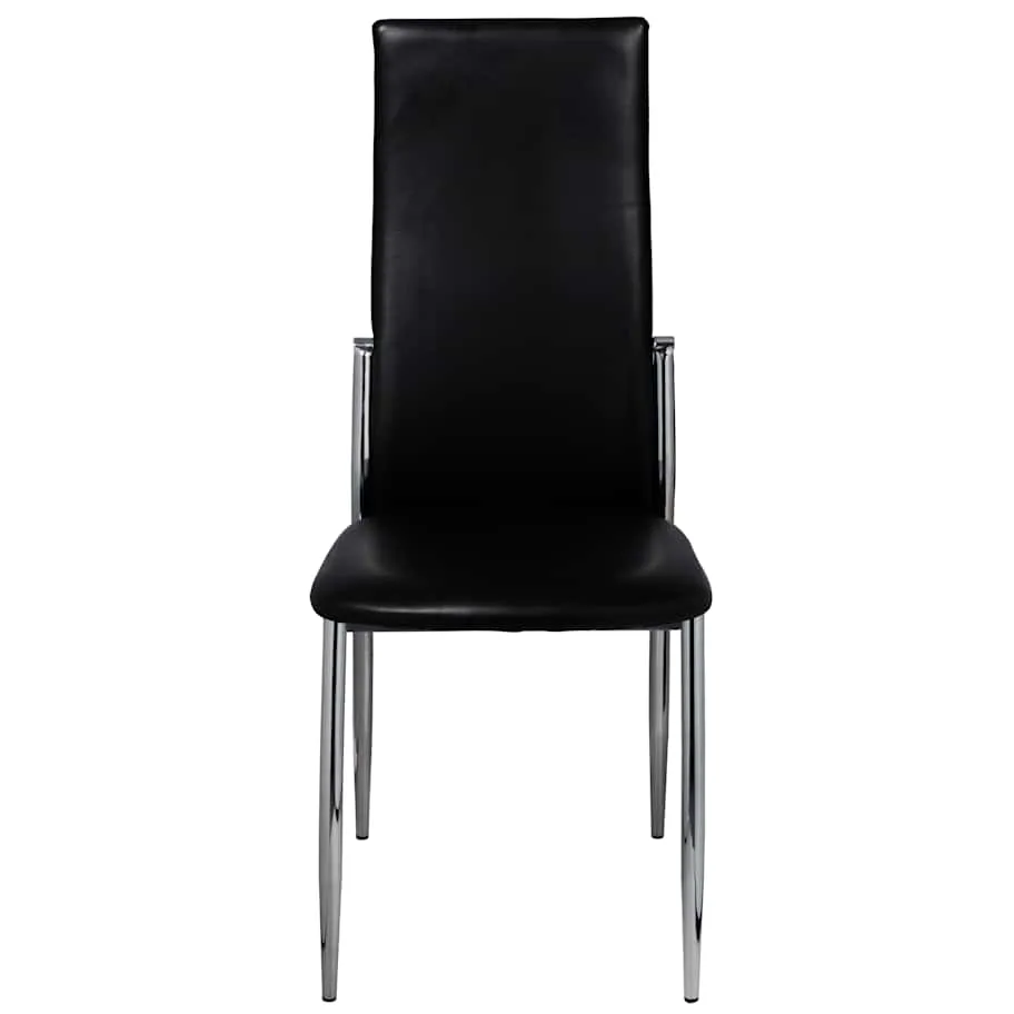 vidaXL Eetkamerstoelen 4 st kunstleer zwart, foto 4