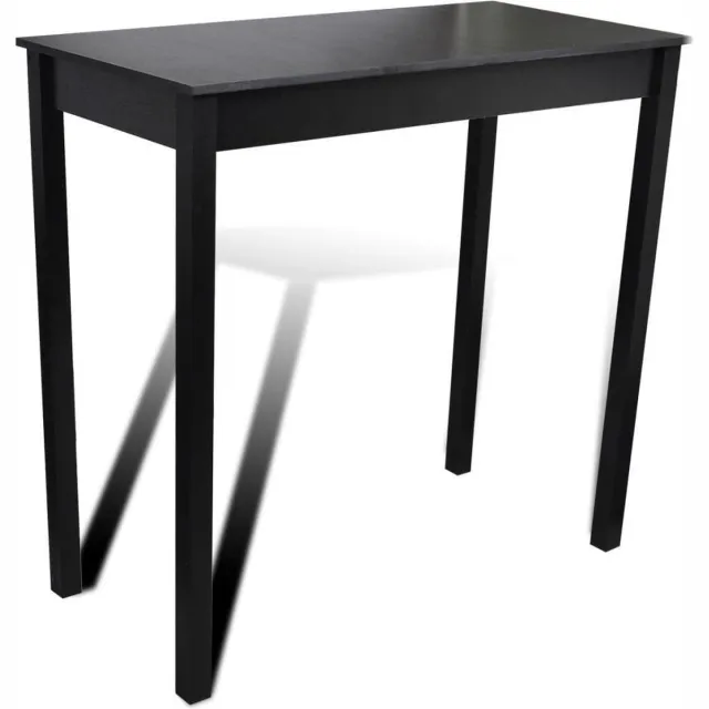 vidaXL Bartafel - 115x55x107 - cm - MDF - zwart