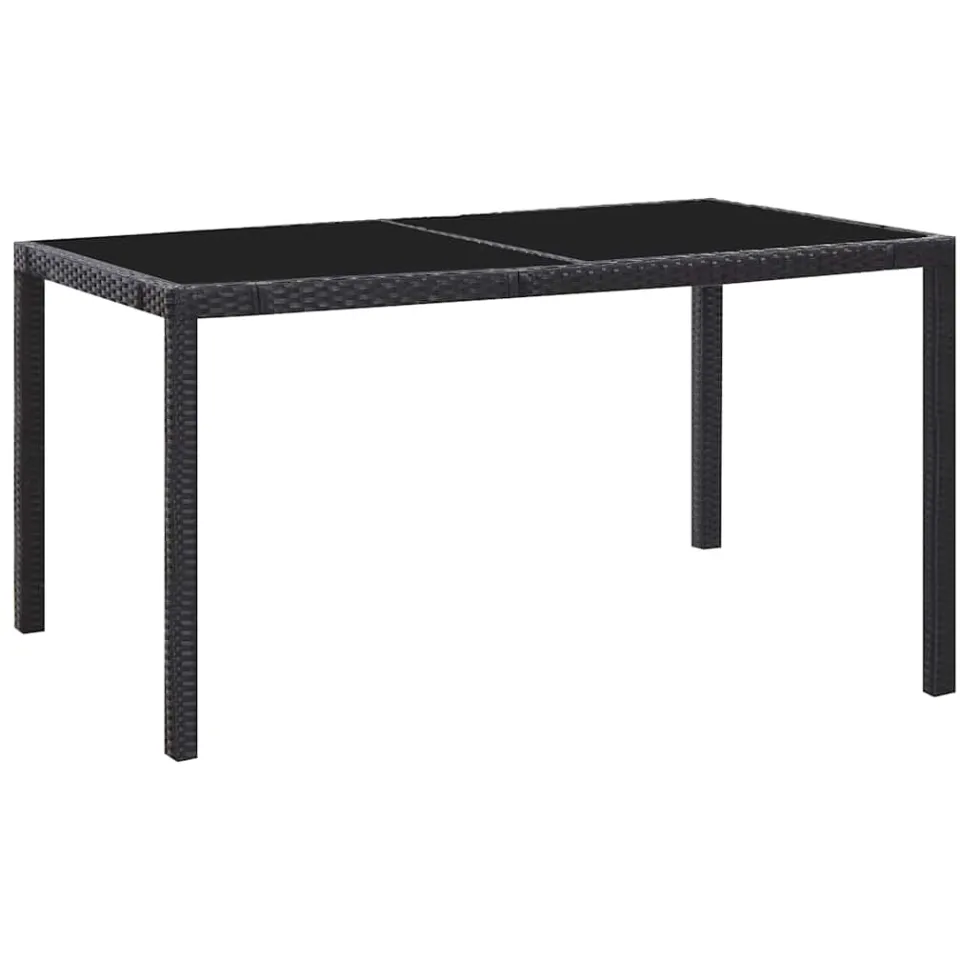 vidaXL 7-delige Tuinset poly rattan zwart, foto 2