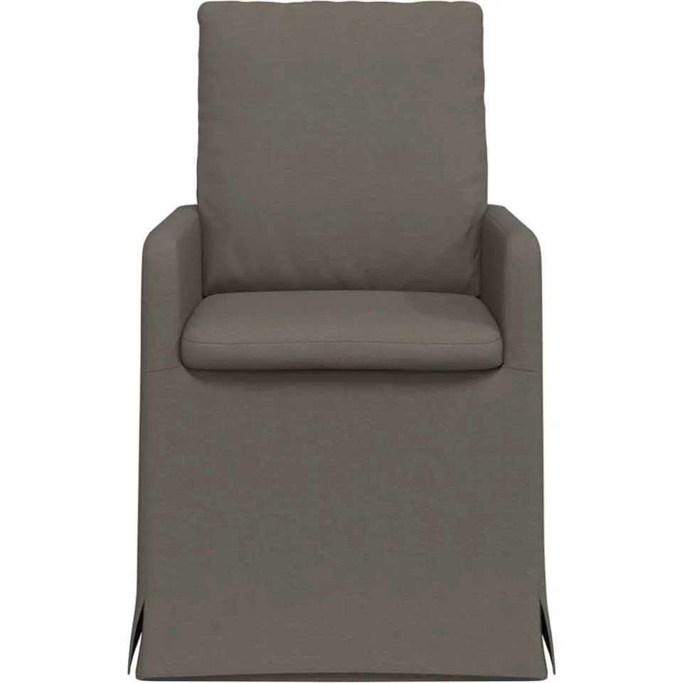 vidaXL Eettafelstoelen 2 st Linnen Lichtgrijs 57 x 67 x 98 cm groen, foto 4