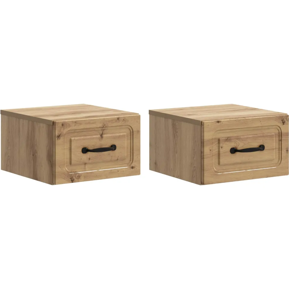 vidaXL Wandbeugel Bedkast 2 st Artisanaal eiken 34,5 x 33 x 20 cm, foto 3