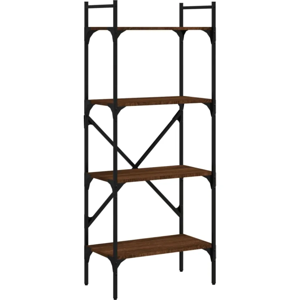 vidaXL Boekenkast 4-laags 56x31,5x138,5 cm bewerkt hout bruineiken, foto 3