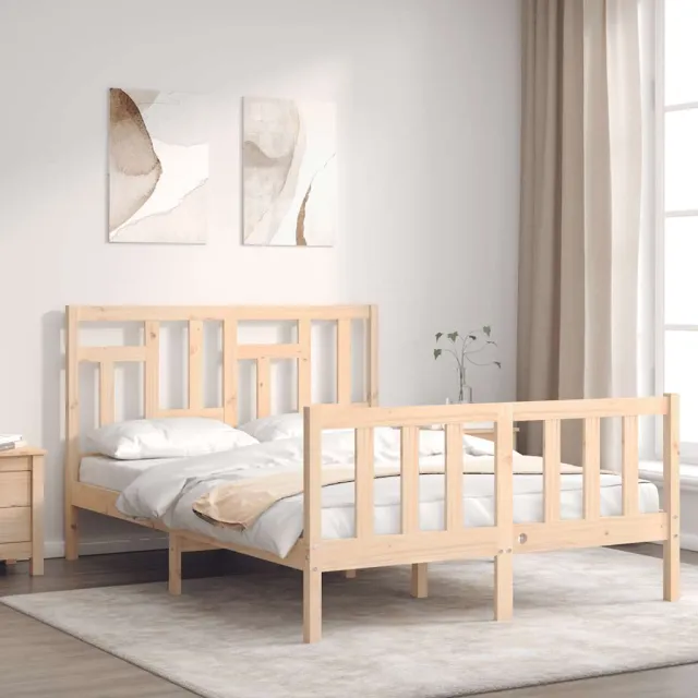 vidaXL Bedframe zonder matras massief grenenhout 140x200 cm bruin