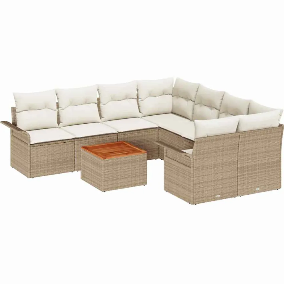 vidaXL 9 st Beige