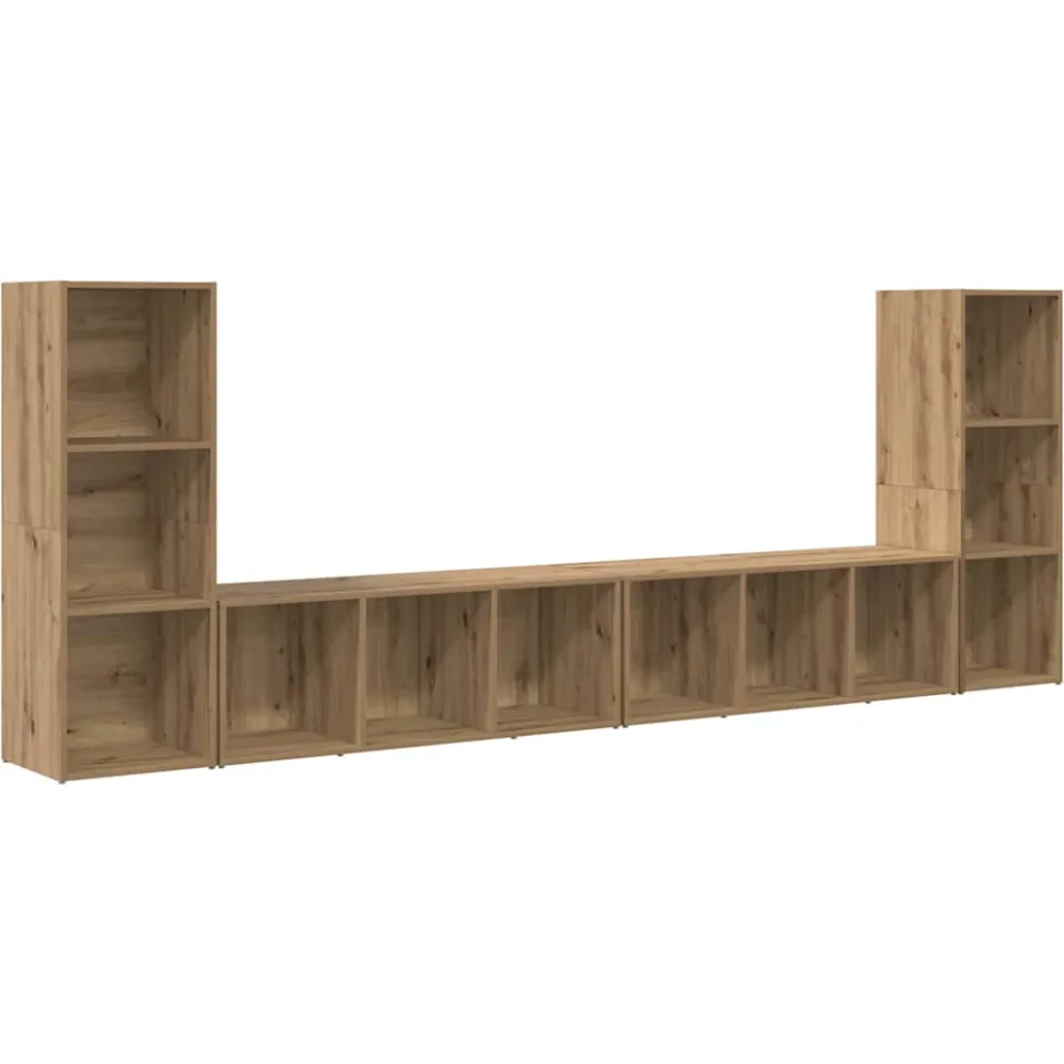 vidaXL Tv-meubelset 4 st 37 x 35 x 107 cm Artisan Eiken Bruin