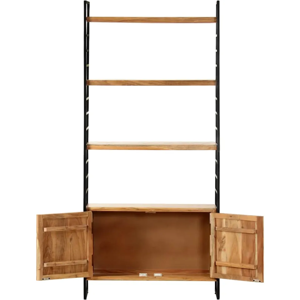 vidaXL Boekenkast met 4 schappen 80x30x180 cm massief acaciahout bruin, foto 3