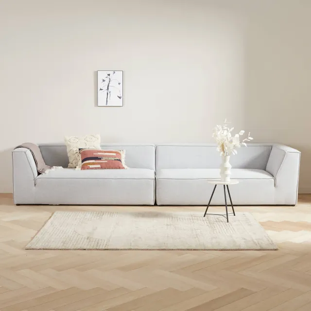NOUS Living Newton 4-zitsbank lichtgrijs, foto 2