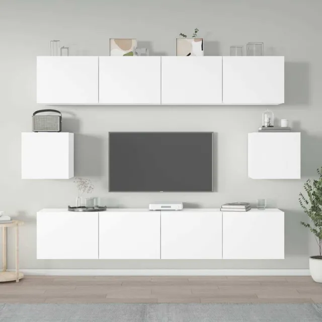vidaXL 6-delige Tv-meubelset bewerkt hout wit, foto 2