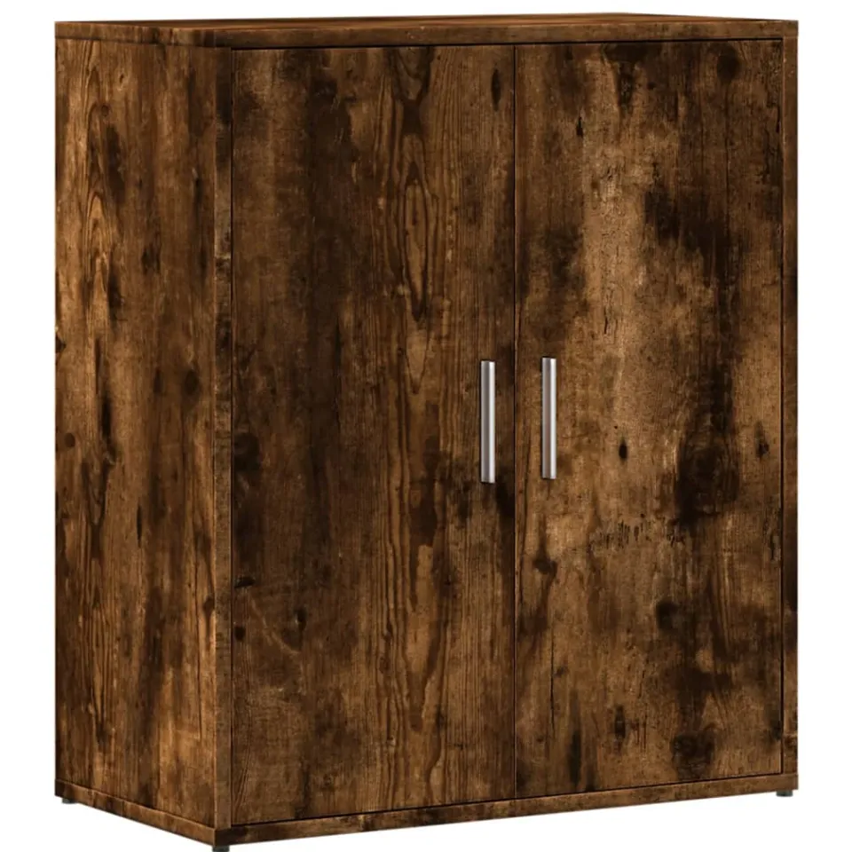 vidaXL Dressoir 60x31x70 cm bewerkt hout gerookt eikenkleurig Bruin