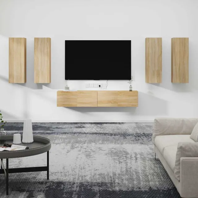 vidaXL 6-delige Tv-meubelset bewerkt hout sonoma eikenkleurig, foto 2