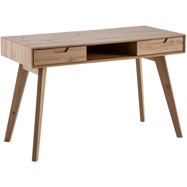 Wohnling Bureau eiken 120x77x55 cm met laden Zie omschrijving