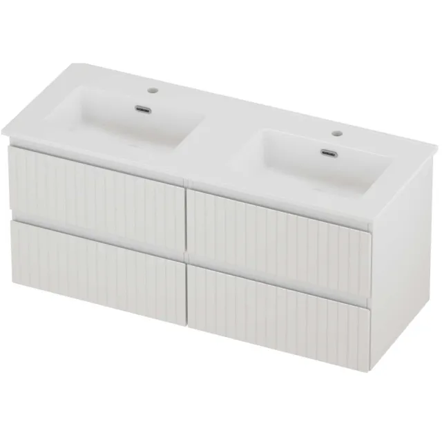 Proline Tribute Badmeubelset Porselein Elegant Symmetrisch 120x46x54 cm Glans Wit Glans Wit