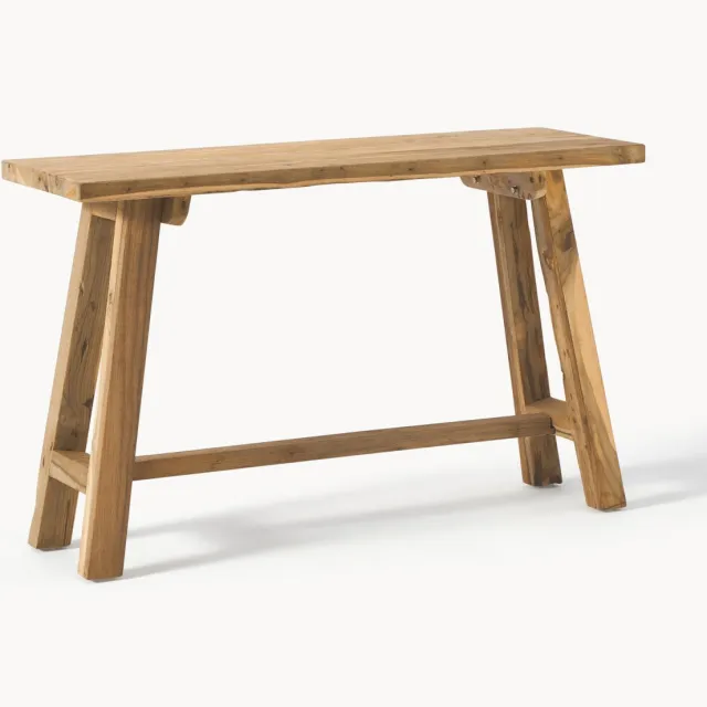 Westwing Collection Teakhouten wandtafel Lawas Bruin