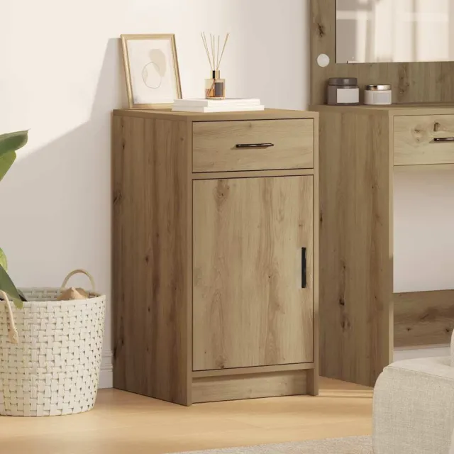 vidaXL Dressoir Artisan Eiken 40 x 40,5 x 75 cm Bewerkt hout Bruin