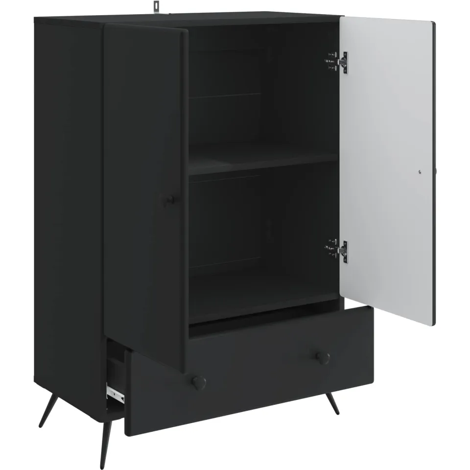 vidaXL Dressoir Zwart 66 x 34,5 x 95 cm Bewerkt hout, foto 4