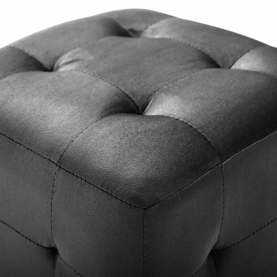 vidaXL Poef 2 st 30x30x30 cm fluweel zwart, foto 4