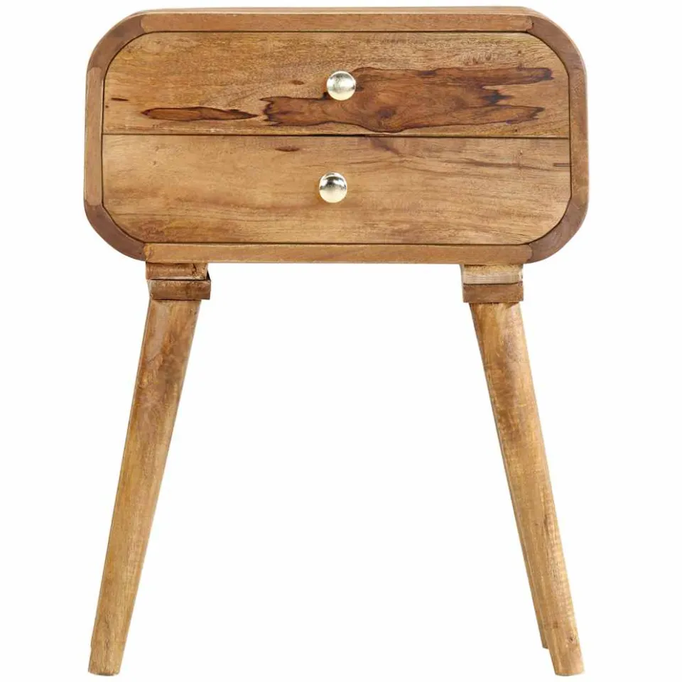 vidaXL Nachtkastje 43x30x58 cm massief mangohout bruin, foto 3