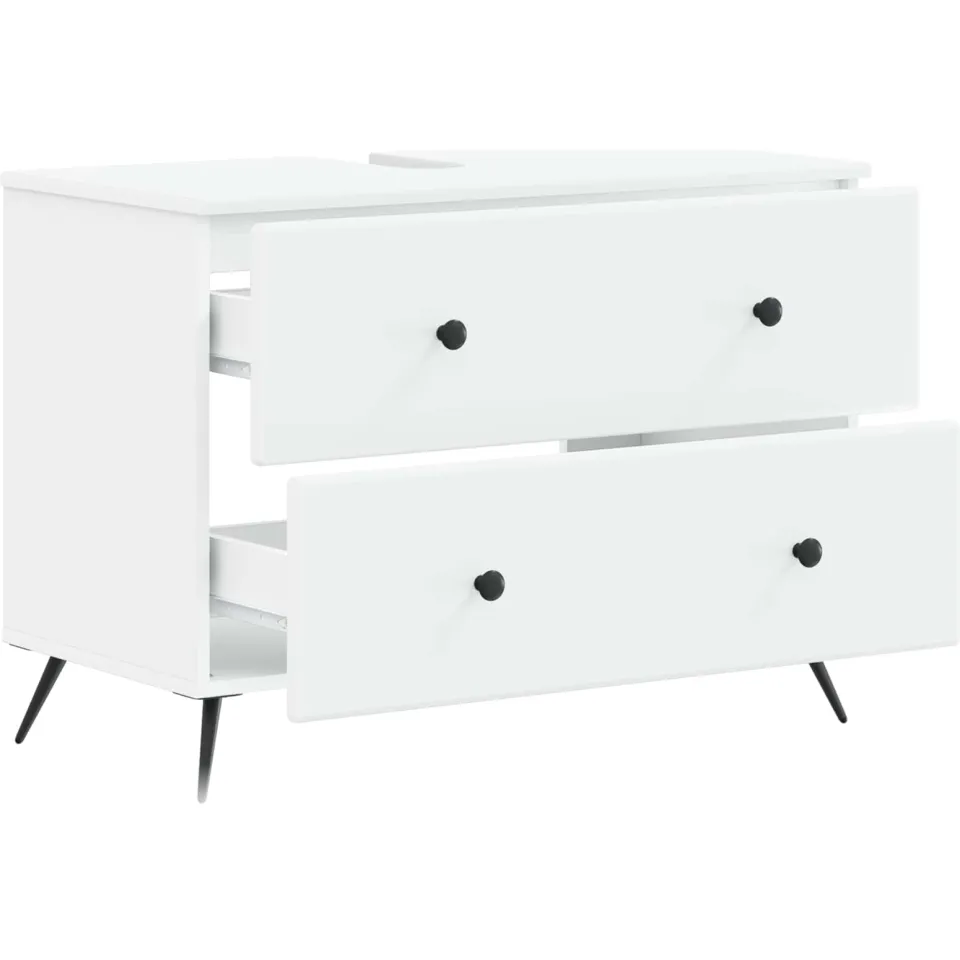 vidaXL Badkamer wastafelkast BREDA Wit 82 x 41 x 59 cm Bewerkt hout