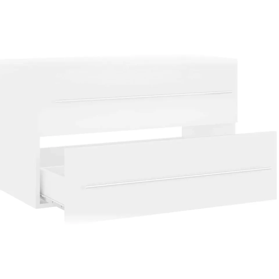 vidaXL Wastafelkast 80x38,5x48 cm bewerkt hout wit