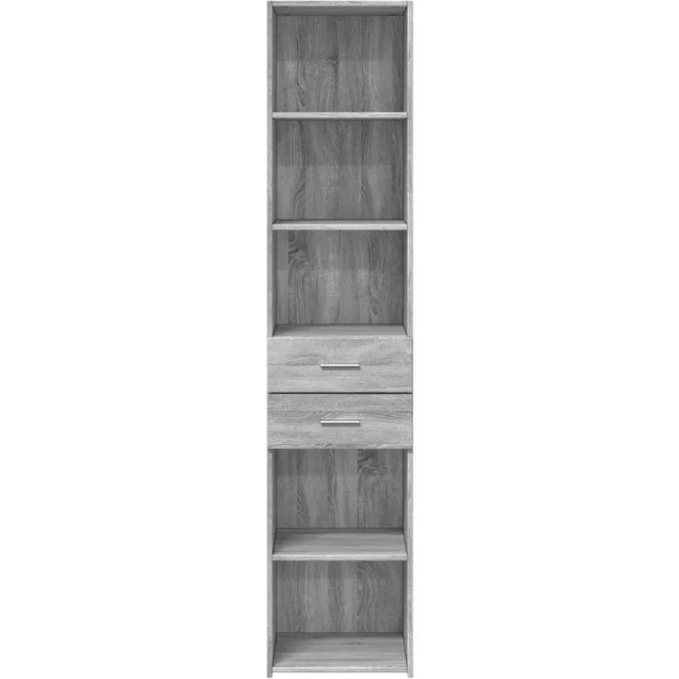 vidaXL Hoge kast 40x42,5x185 cm bewerkt hout grijs sonoma eikenkleur