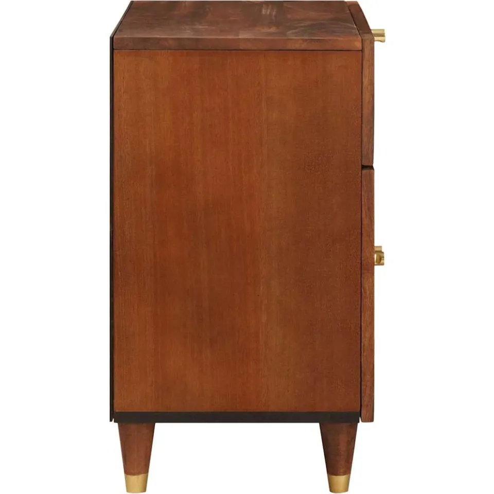 vidaXL Nachtkastjes 50 x 33 x 60 cm Massief Mango Hout bruin, foto 4
