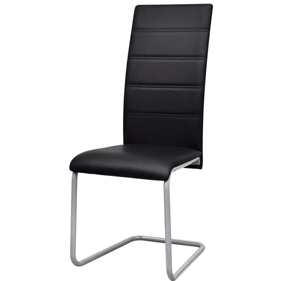 vidaXL Eetkamerstoelen 6 st kunstleer zwart, foto 2