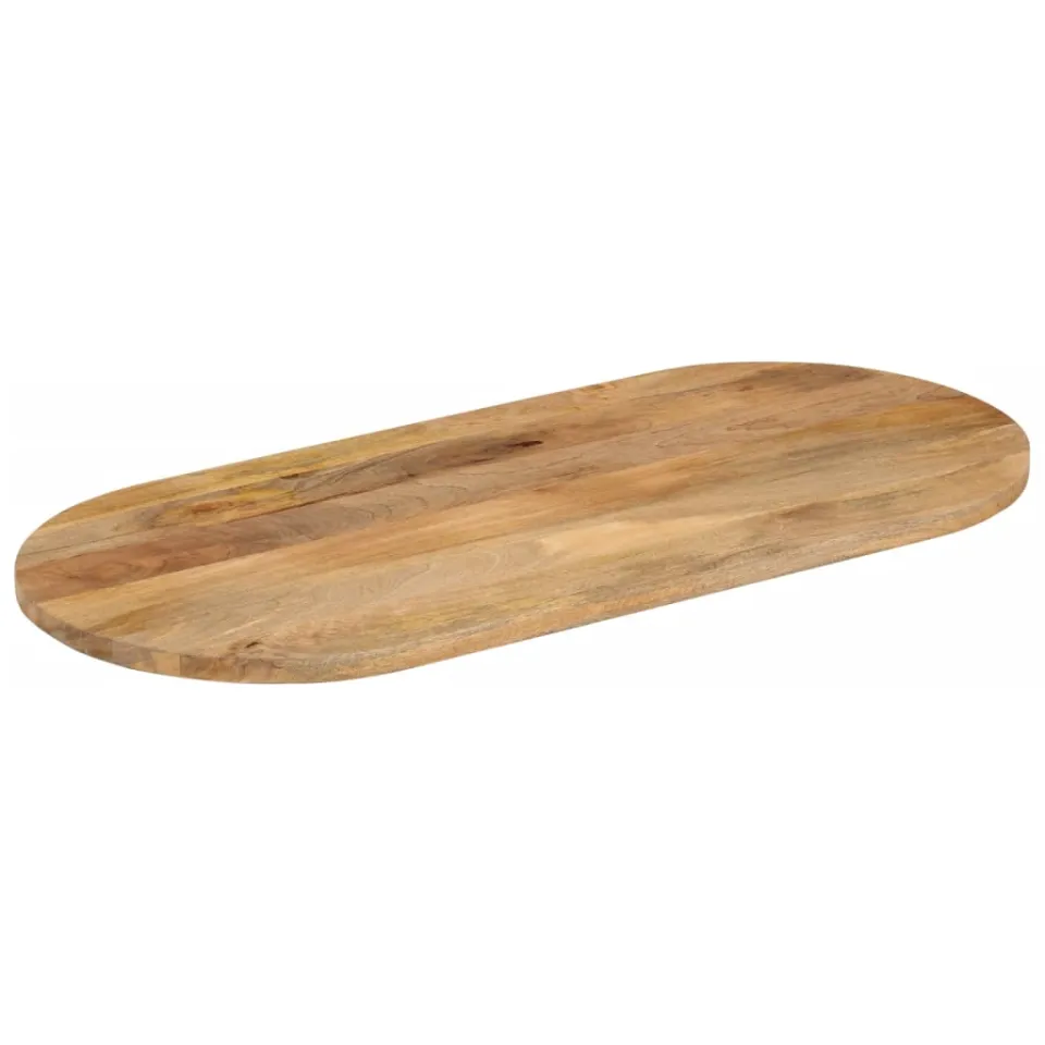 vidaXL Tafelblad ovaal 120x50x2,5 cm massief mangohout bruin, foto 2