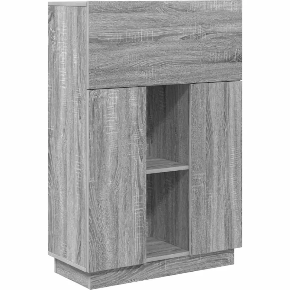 vidaXL Bureau Grijs Sonoma 71,5 x 31,5 x 106,5 cm Bewerkt hout, foto 3