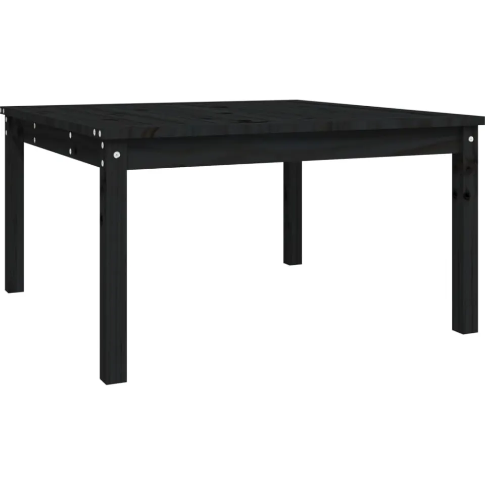 vidaXL Tuintafel 82,5x82,5x45 cm massief grenenhout zwart