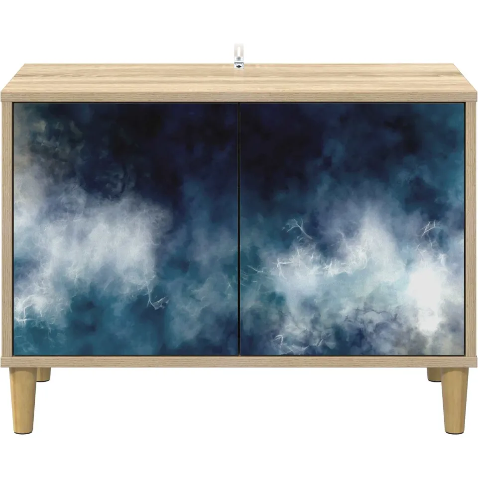 vidaXL Tv-meubel RAALTE 69 x 33 x 50 cm Sonoma Bewerkt hout bruin, foto 4