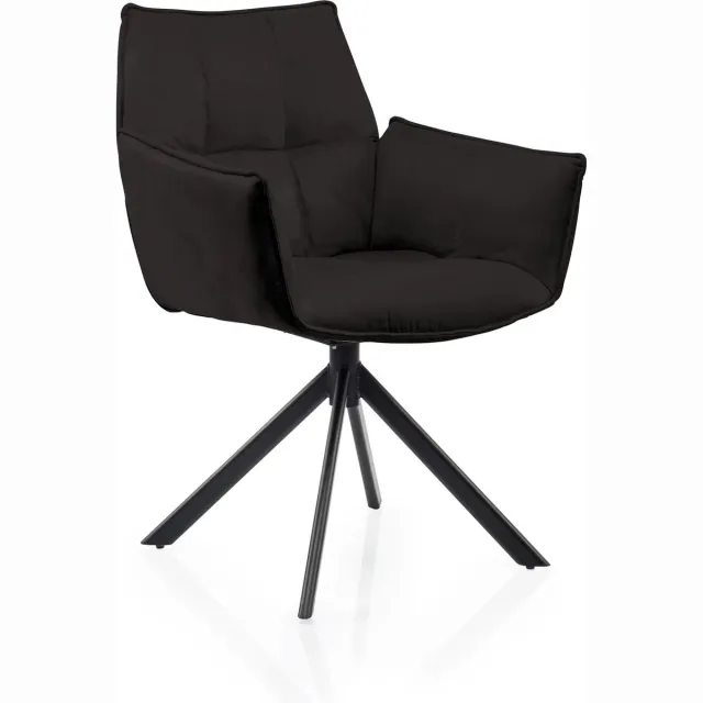 Moods Collection Monaco stoel poot metaal draai one moment zwart