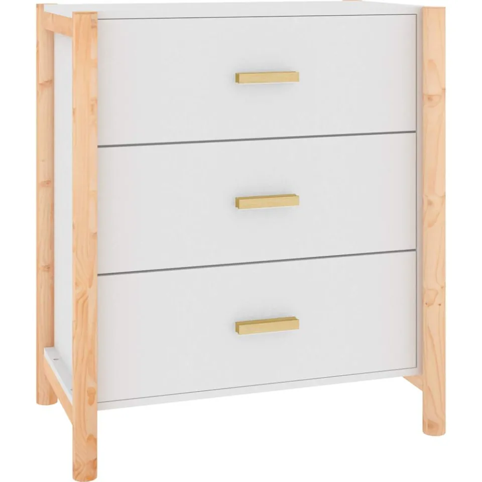 vidaXL Dressoir 62x38x70 cm bewerkt hout wit
