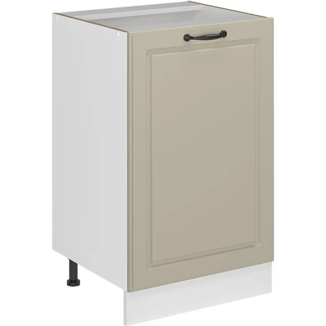 Vicco Keukenonderkast R-Line, Zand landelijk/Wit, 50 cm zonder werkblad