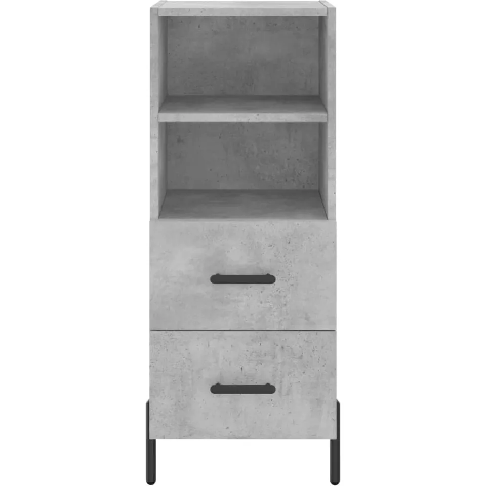 vidaXL Dressoir 34,5x34x90 cm bewerkt hout betongrijs grijs, foto 3