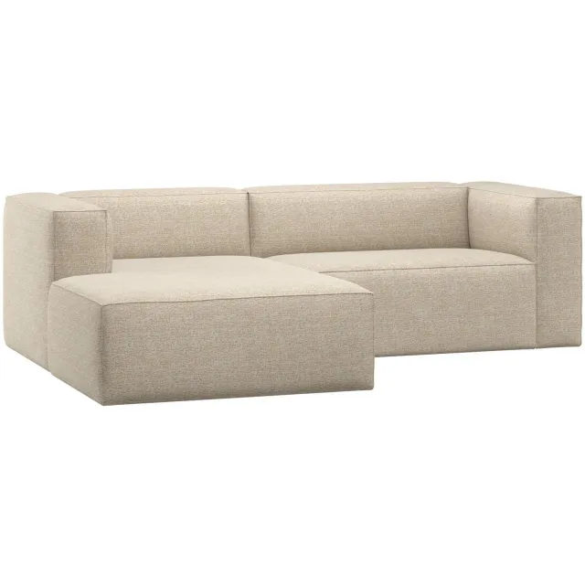 WOOOD Bean Chaise Longue Bank Links - Melange - Beige - 73x254x178 beige melange