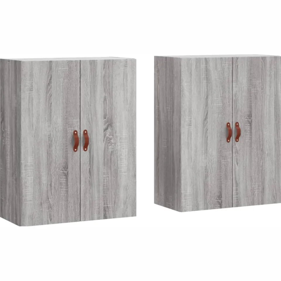 vidaXL Hangkasten 2 st 69,5x34x90 cm grijs sonoma eikenkleurig, foto 3