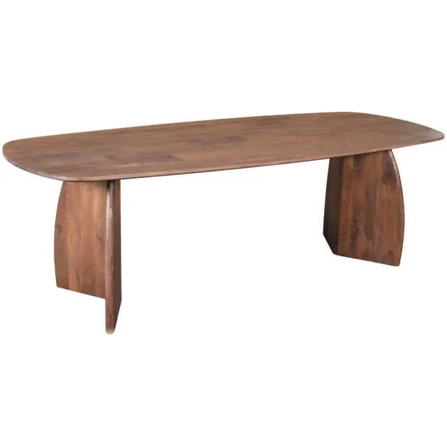 Giga Meubel Eettafel Majada - Deens Ovaal Donkerbruin Hout - 300x100x76cm