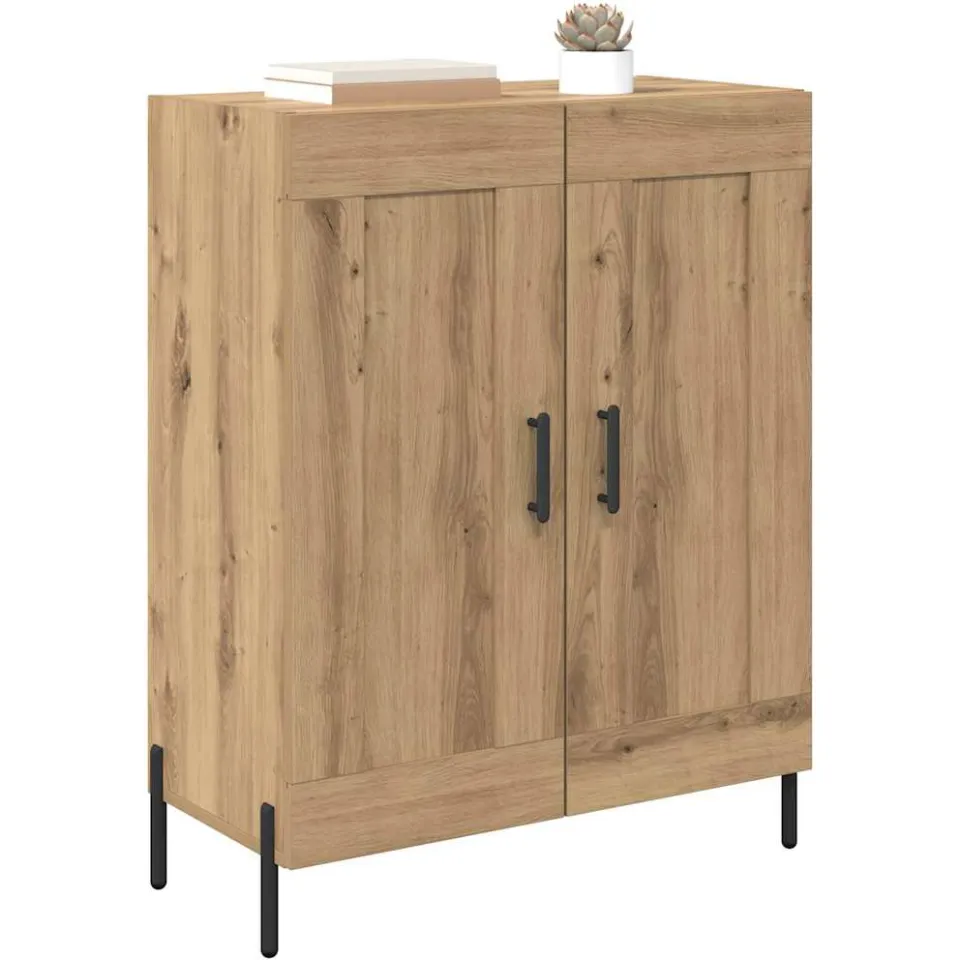 vidaXL Dressoir Artisan Eiken 69,5 x 34 x 90 cm Bruin