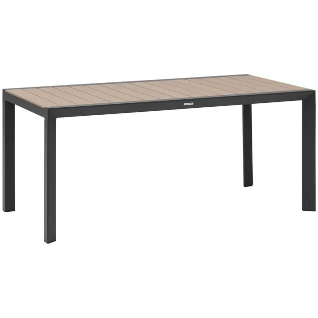 Hespéride Tuintafel voor 6 personen van aluminium met houtlook ÉVASION Miel