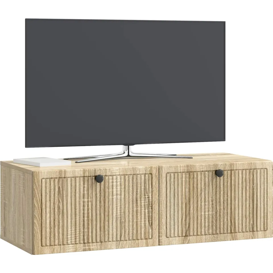 vidaXL Wandbeugel TV-kast Sonoma Eiken 98 x 41 x 30 cm Bewerkt hout Bruin