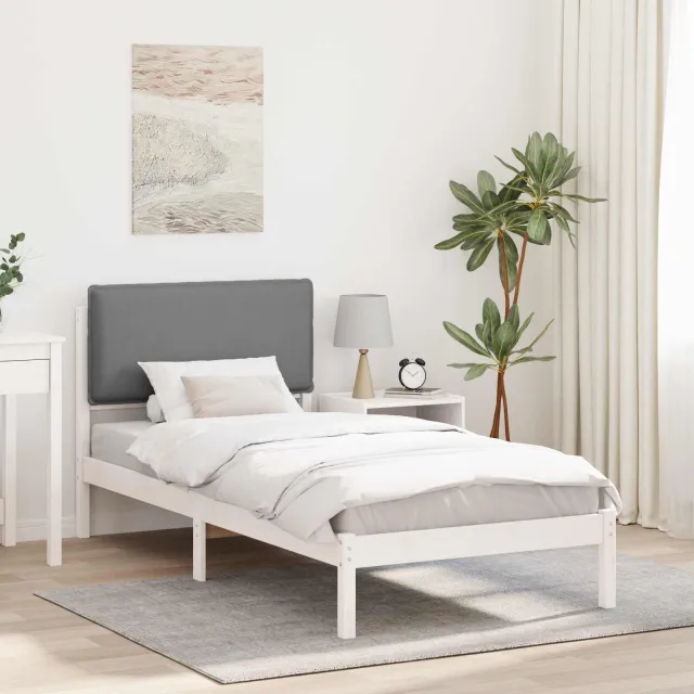 vidaXL Bedframe met Gevoerd Hoofdgedeelte Lichtgrijs 90 x 200 cm
