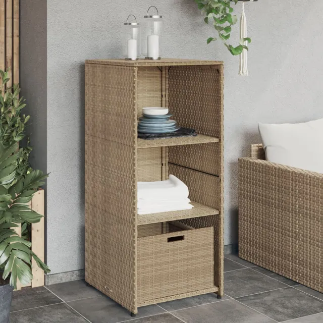 vidaXL Tuinkast 50x55x115 cm poly rattan beige, foto 2