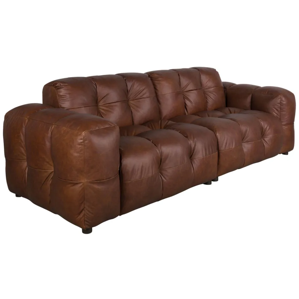 Dutchbone Hackman 3-zitsbank chocoladebruin, foto 3