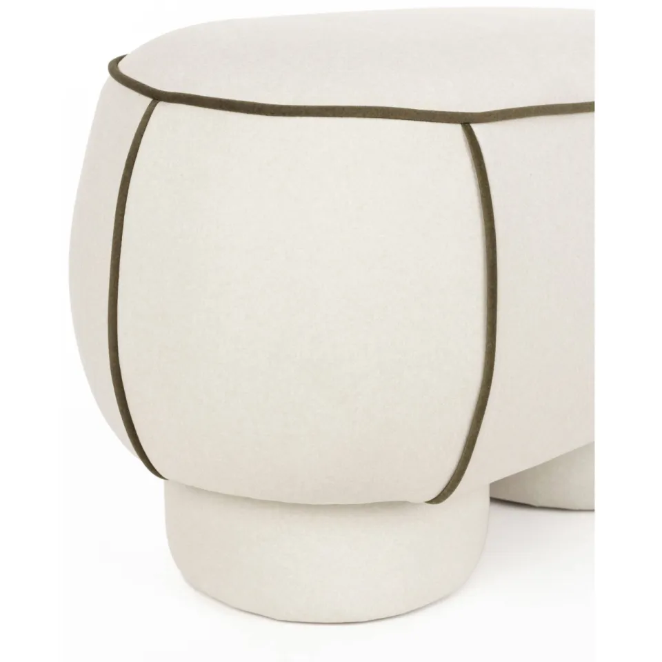 Housecraft Living Marina poef ovaal wit, foto 5