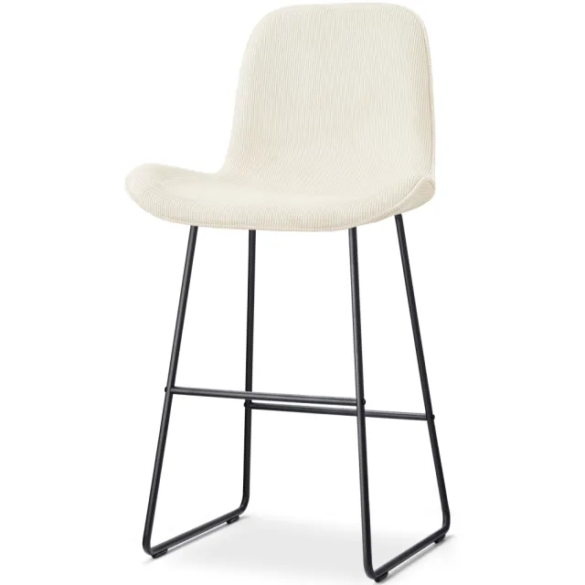 Nolon Nino-Fé barkruk rib beige - zwart onderstel - 75 cm