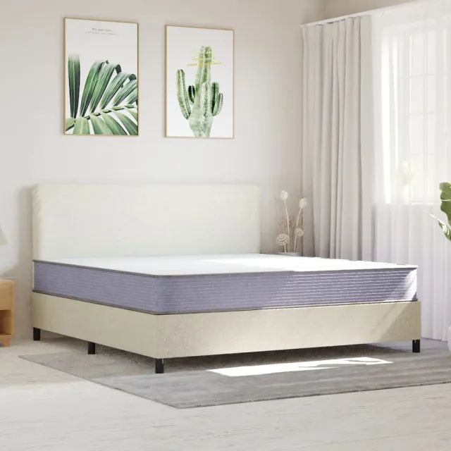 vidaXL Schuimmatras middelzacht 200x200 cm Wit