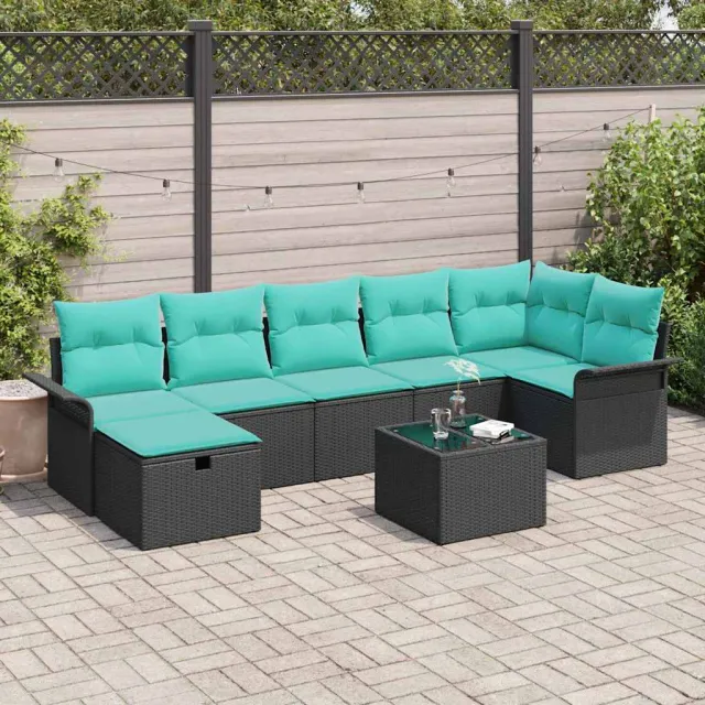vidaXL Tuin Sofa Set 8 st Poly riet Beige